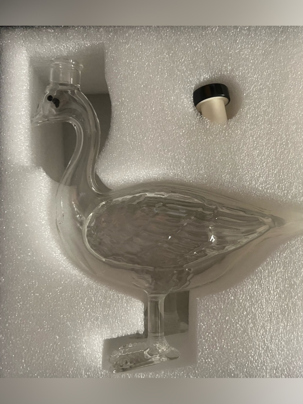 Clear Glass Grey Goose Decanter With Stopper